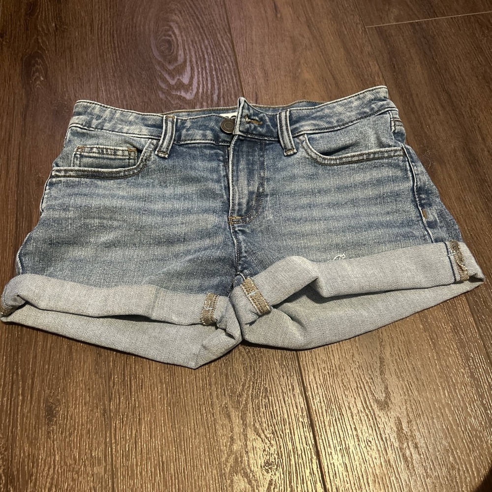SO Blue Jean Shorts Distressed Frayed Hem